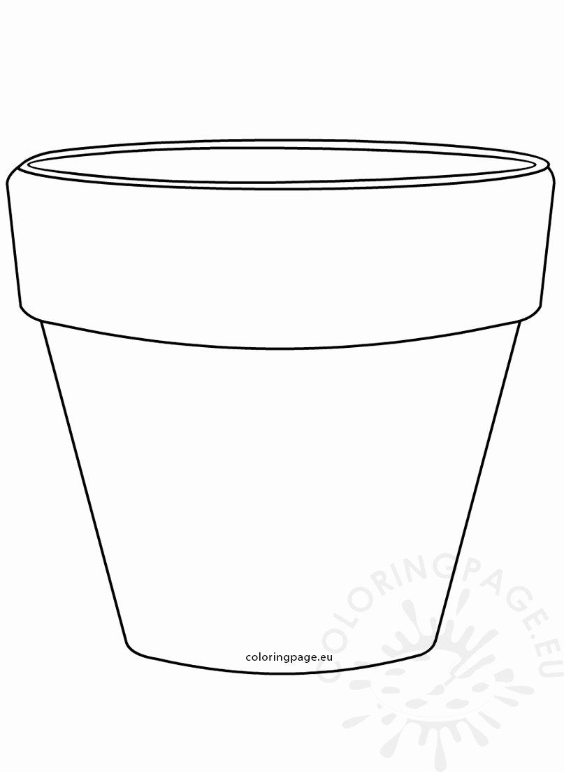 Printable Free Flower In Pot Coloring Page A Plant In A Pot Coloring Page 49963782 Vector Art At Flower In Pot Coloring Page Printable