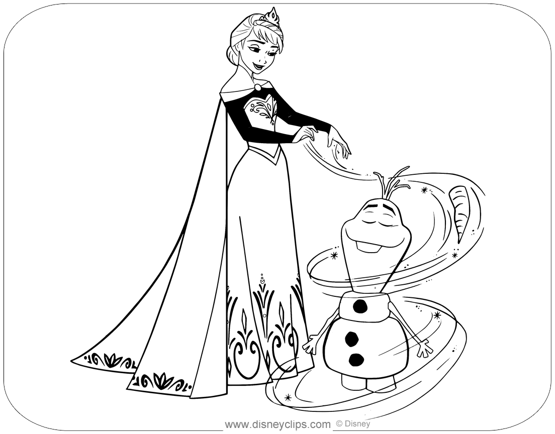 frozen printable coloring pages
