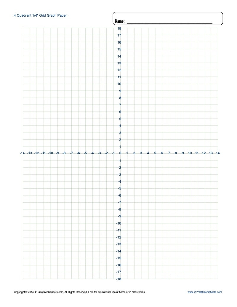 free printable graph paper 1 4 inch