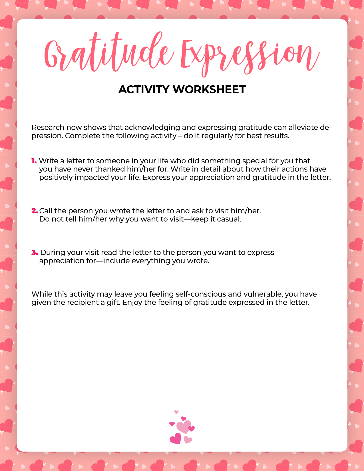free printable gratitude worksheets for adults pdf