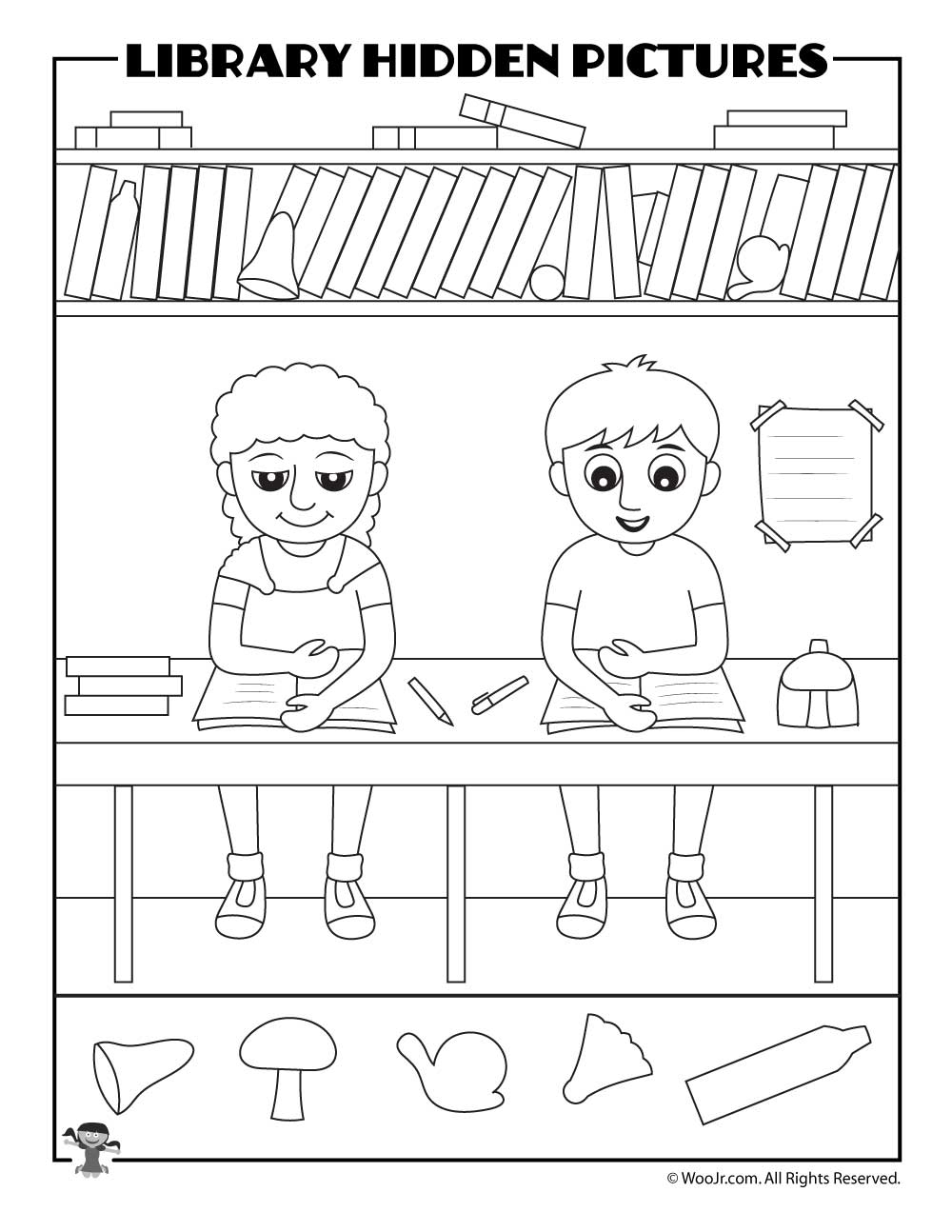 Printable Library Activities Coloring Pages Word Puzzles Worksheets Library