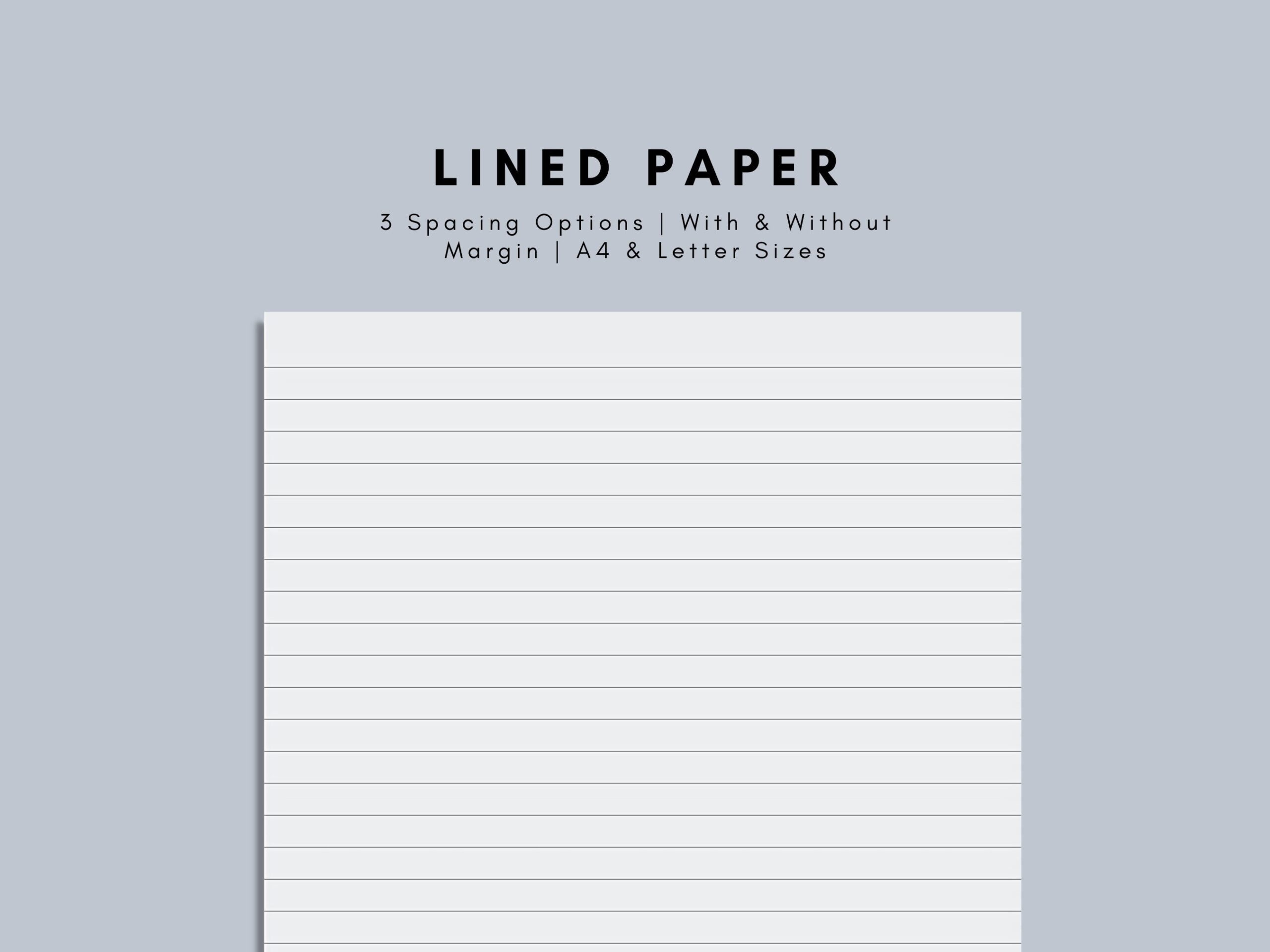 lined a4 paper printable