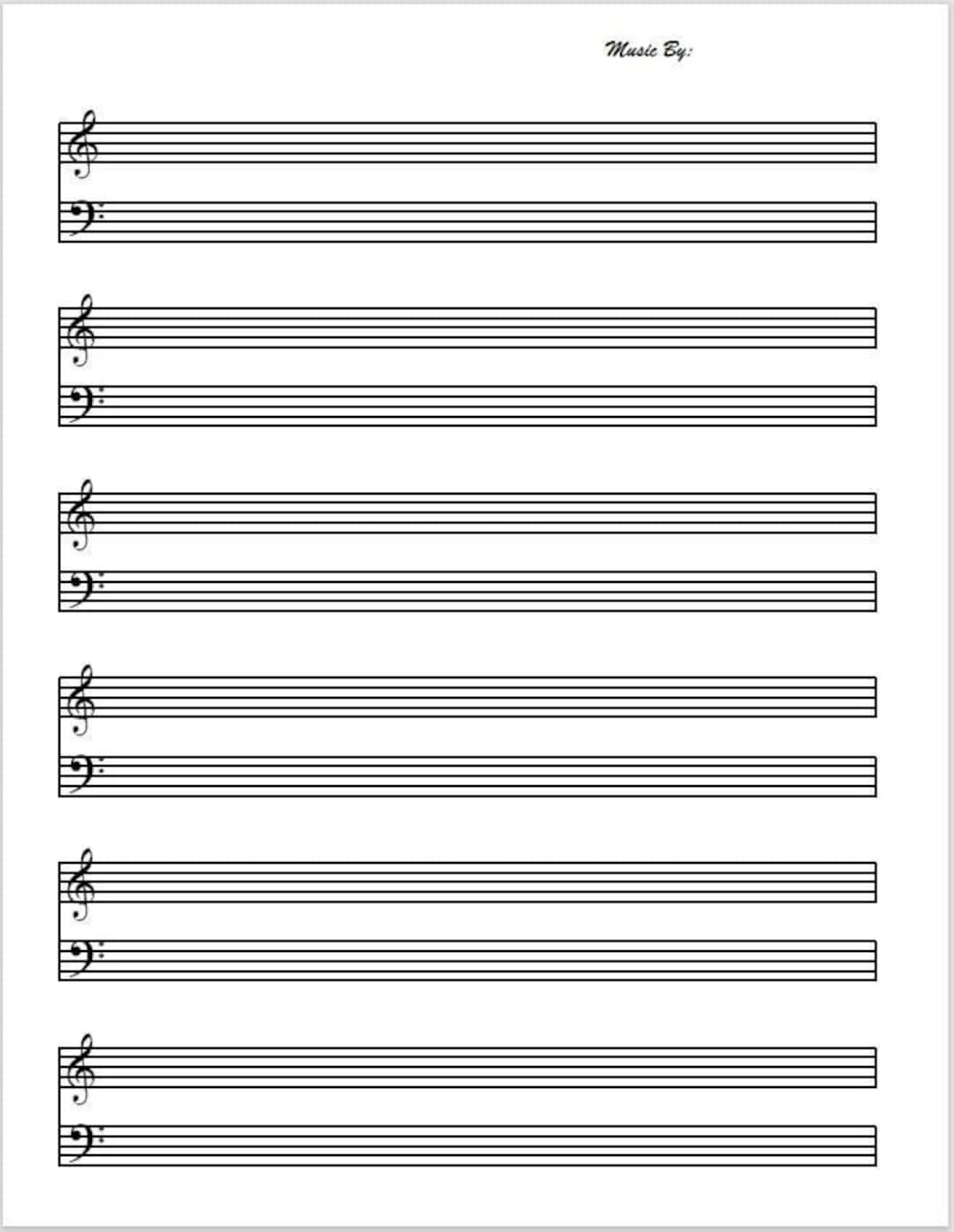 music paper printable