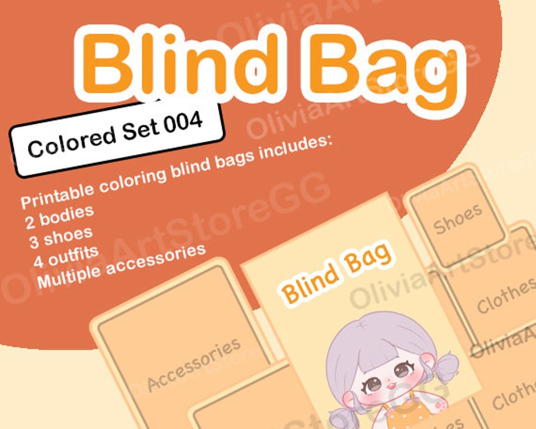 Printable Paper Blind Bag Idol Plush Paper Doll Dress Up Game For Kids Activity Etsy