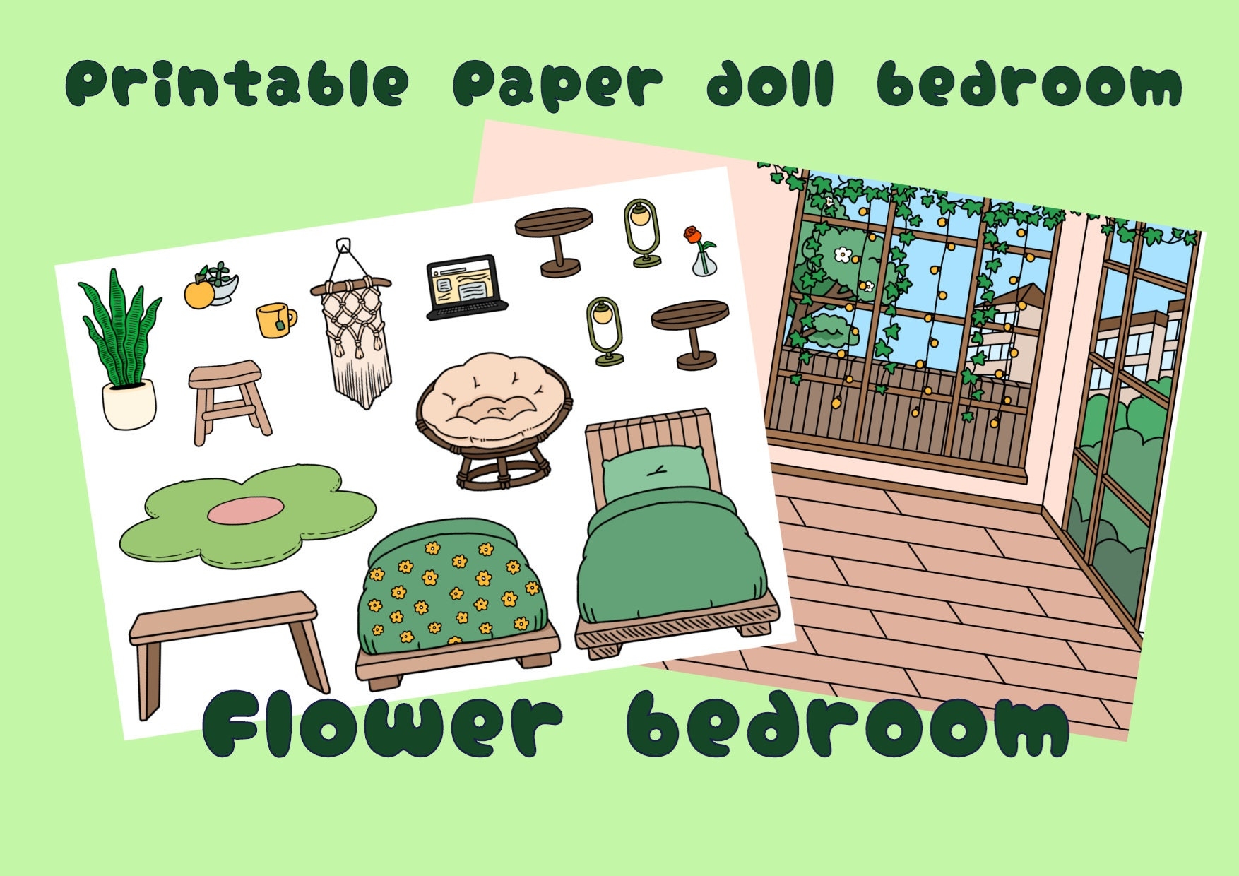 furniture toca boca paper doll printable