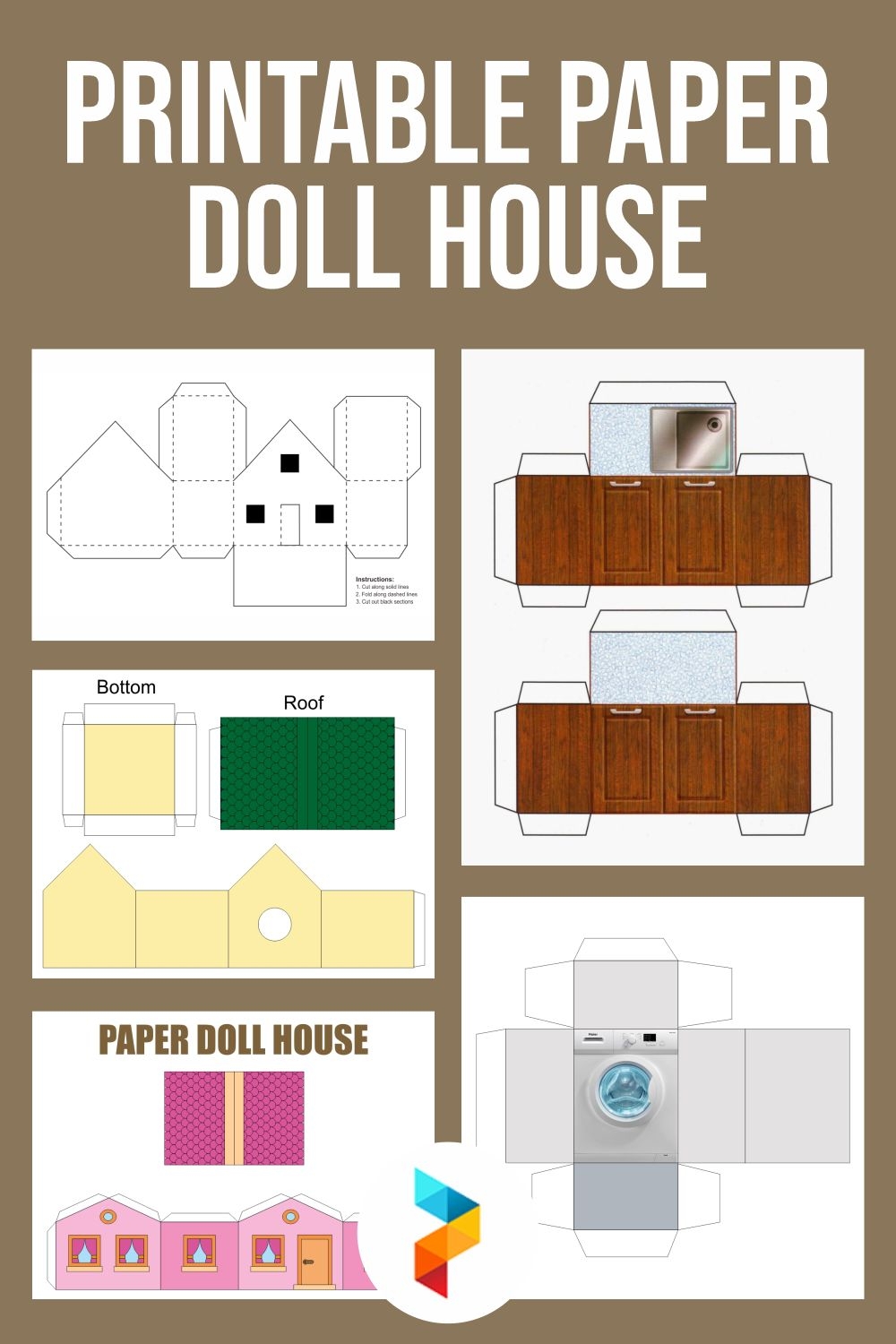printable paper doll house