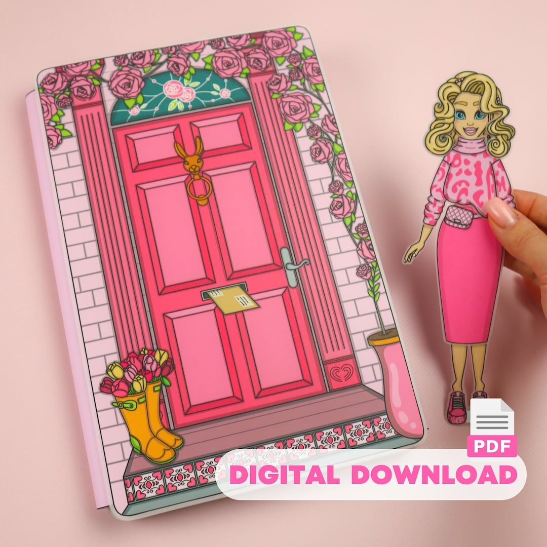 Printable Paper Dollhouse With Fashion Designer Doll DIY Creative Toy For Kids Aged 9 12 PDF Digital Download Etsy Sweden