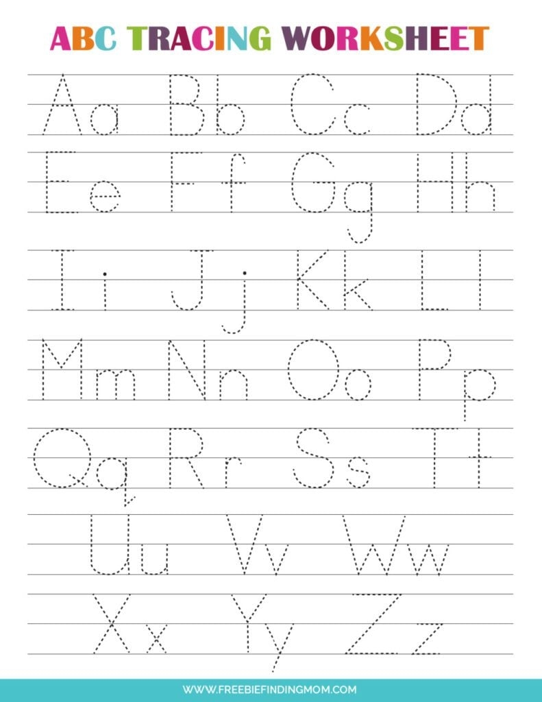 abc preschool worksheets printables free