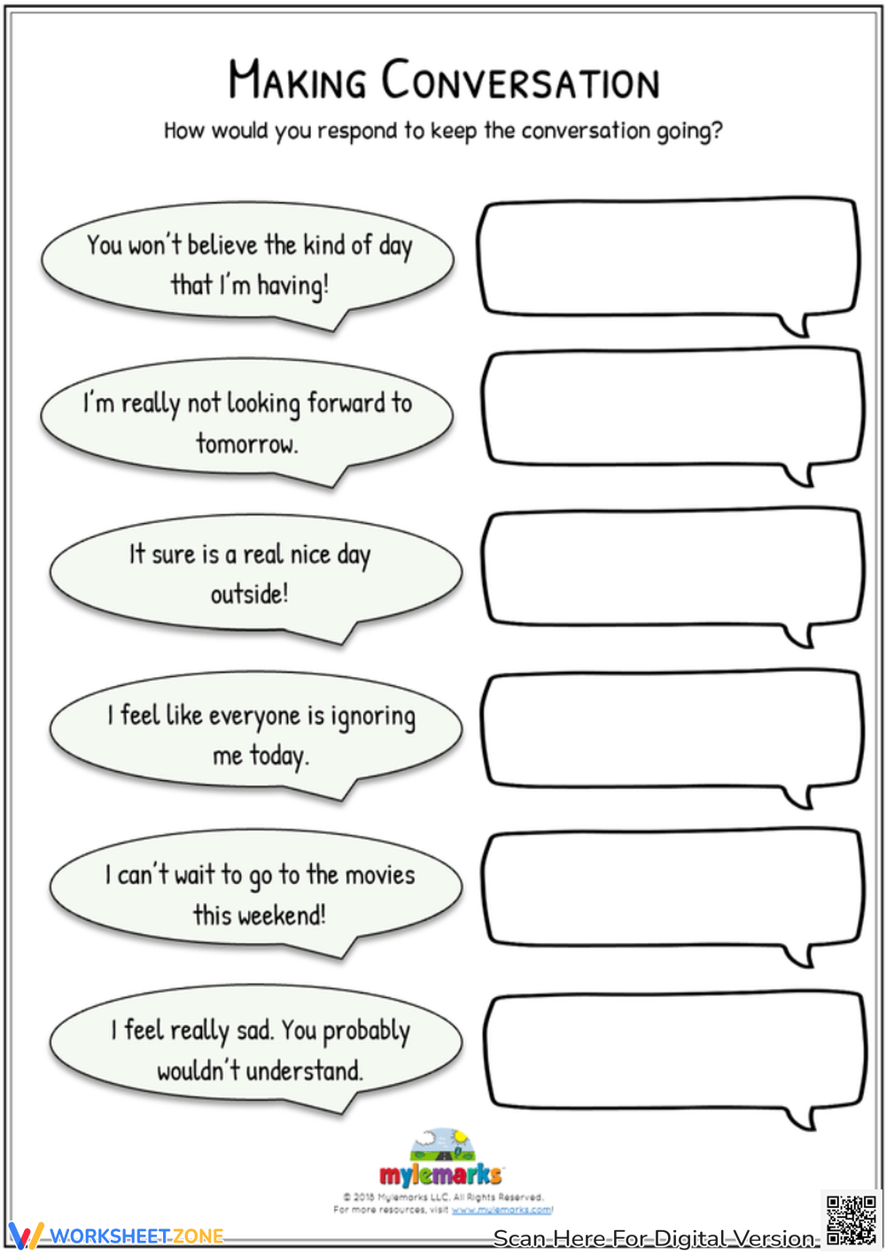 Printable Teaching Communication Skills Worksheets