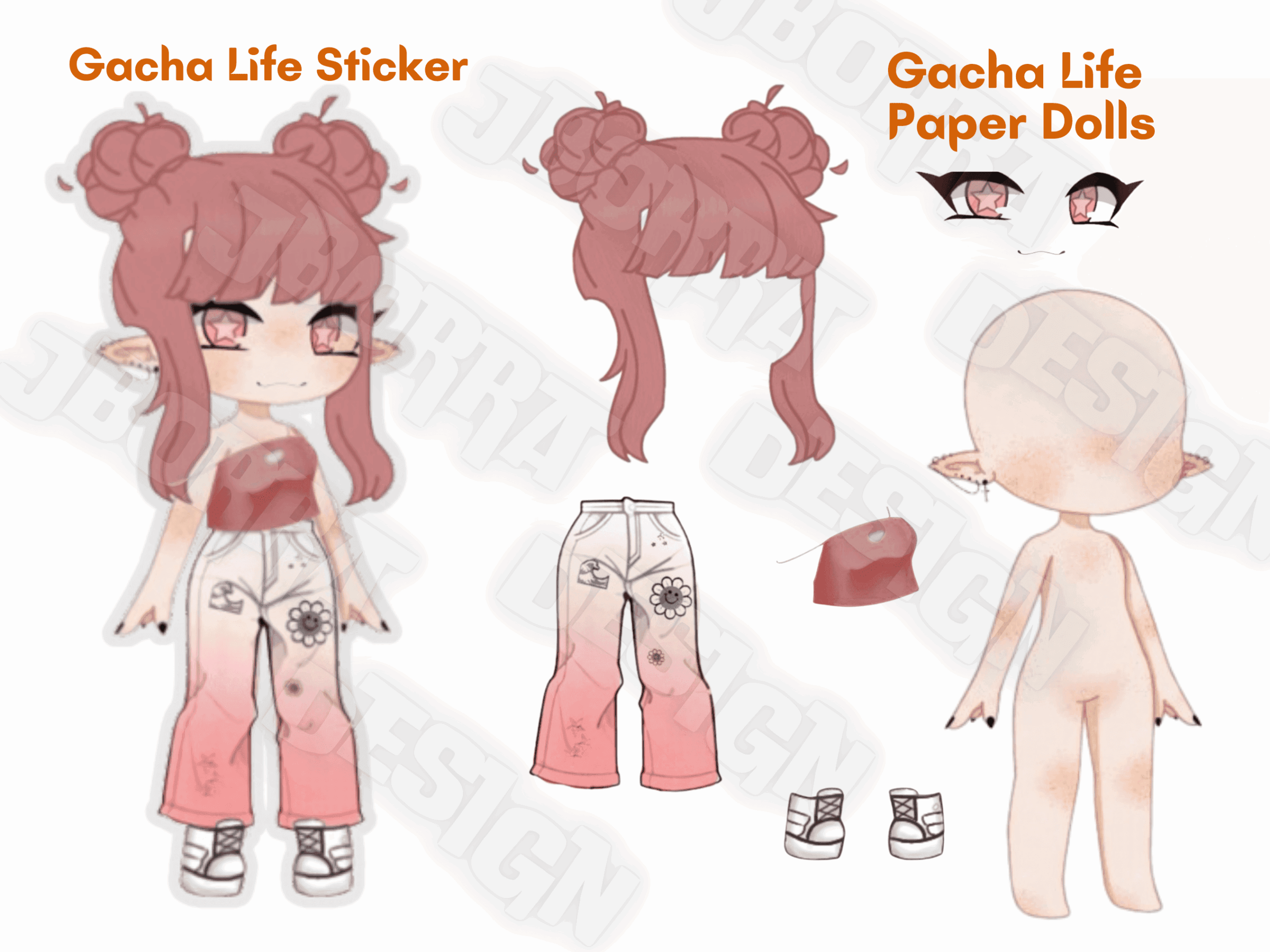 printable gacha paper doll