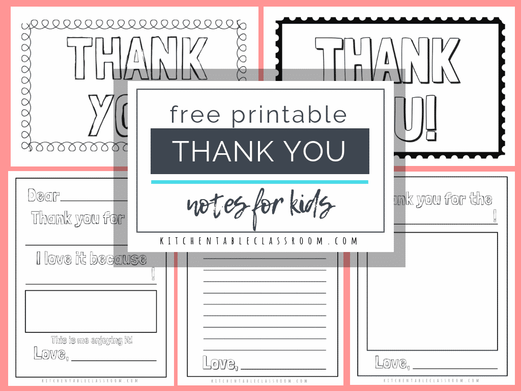 thank you note template printable