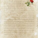 Printable Writing Paper Vintage 10 Lined Sheets Printable Writing Paper US Letter Size Vintage Floral Writing Paper Etsy
