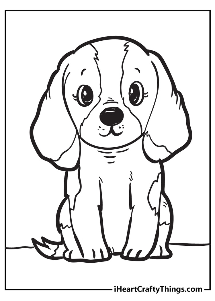 puppy coloring sheets printable