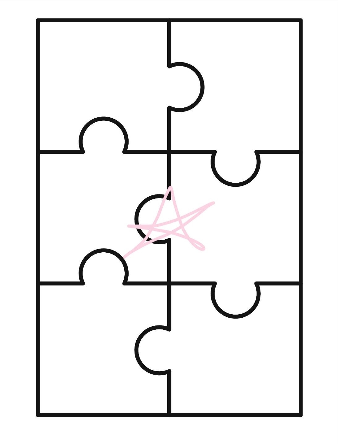 Puzzle Template Digital Pdf Etsy Puzzle Template Digital Pdf Etsy