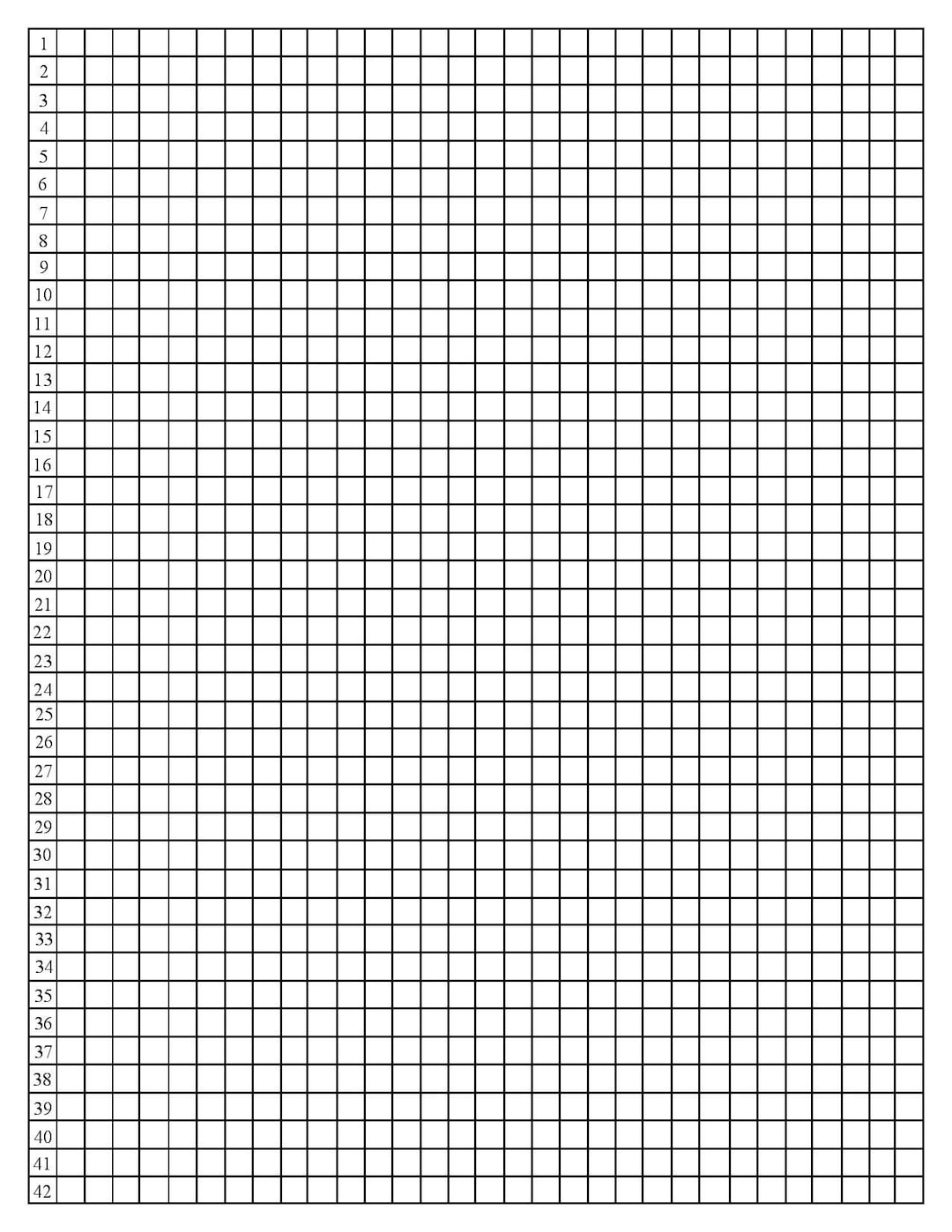 printable numbered graph paper printable numbered graph paper