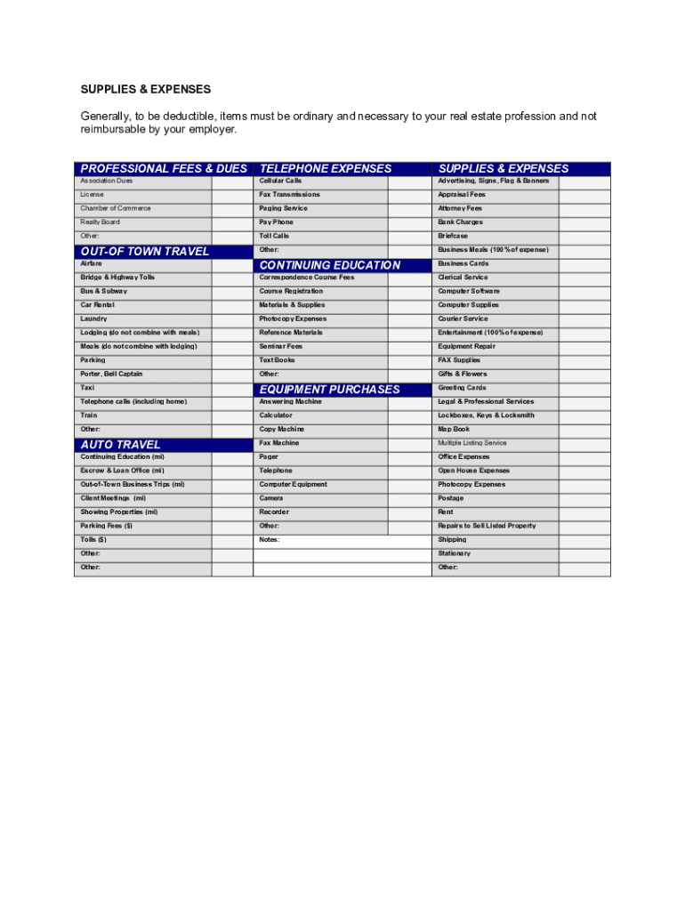 Real Estate Write Offs Fill Online Printable Fillable Blank PdfFiller