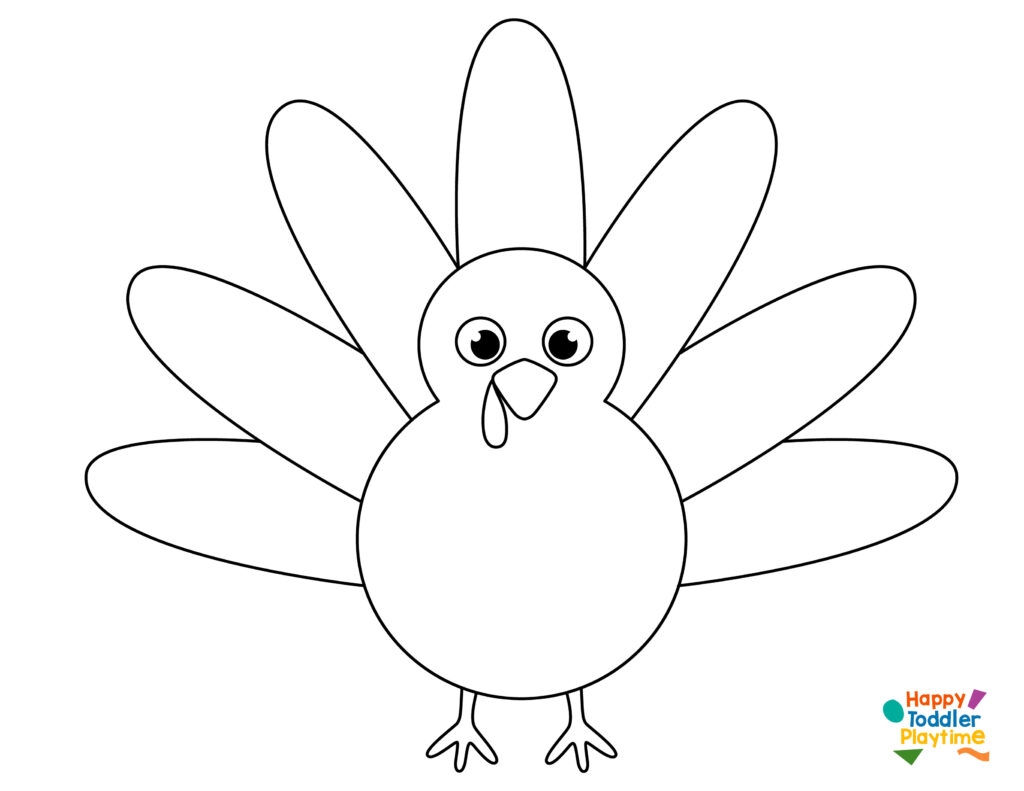 Salt Painted Turkey Craft With Free Turkey Template Happy Toddler Playtime