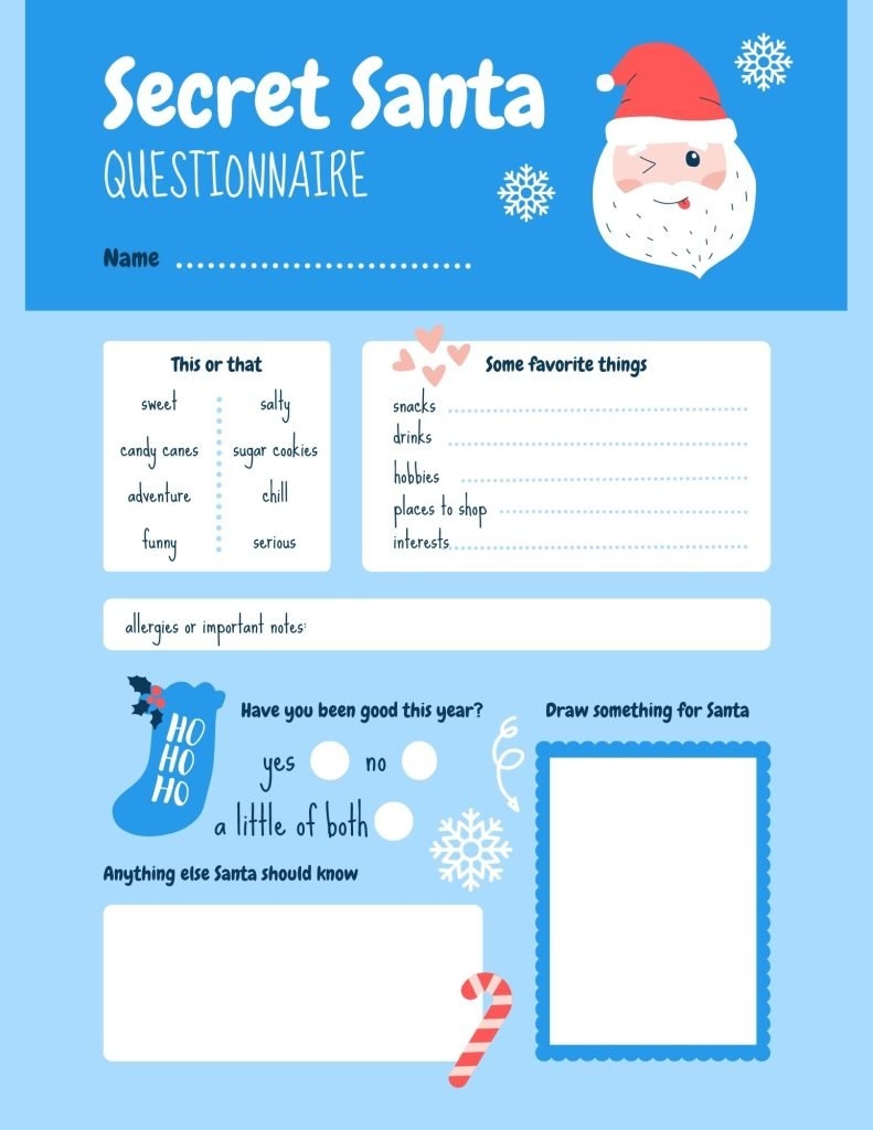 Secret Santa Free Printables Party Like A Cherry