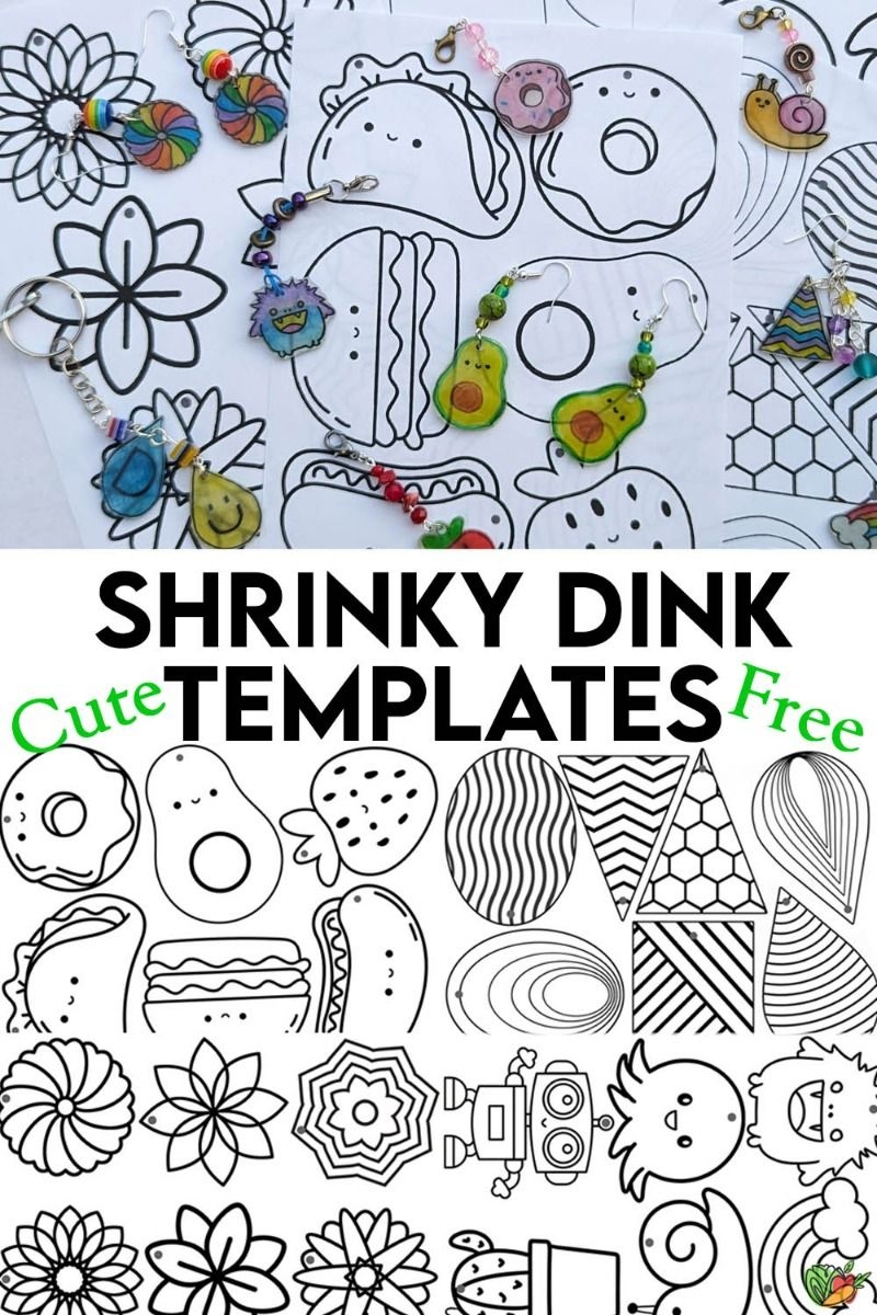 Shrinky Dinks 28PCS Printable Shrink Paper Printable Shrinky Shrinky Dink Sheets
