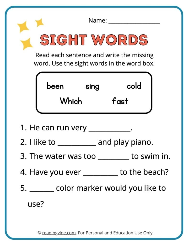 printable reading worksheets for 3rd grade