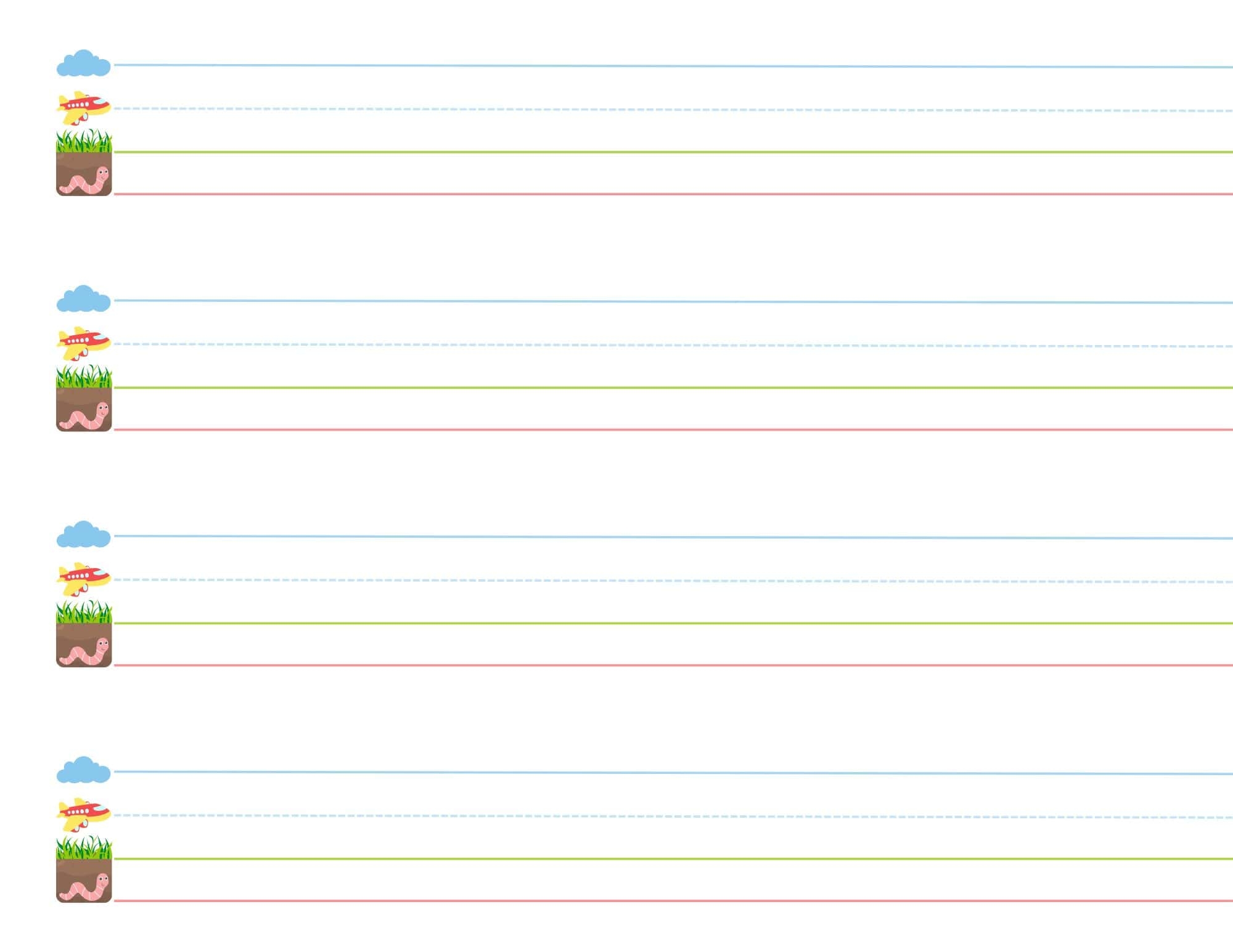 lined paper printable landscape