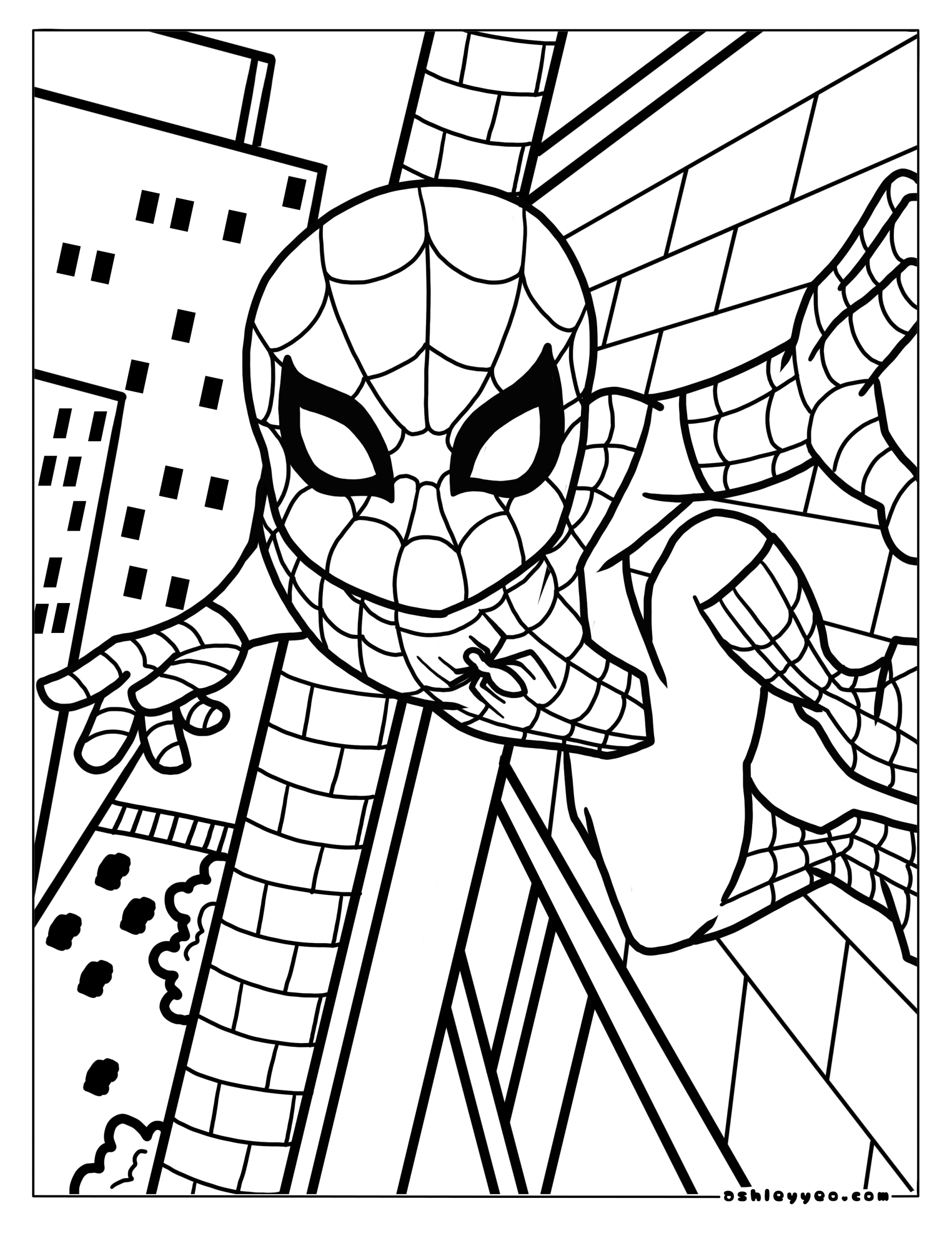Spiderman Coloring Sheets Archives Ashley Yeo