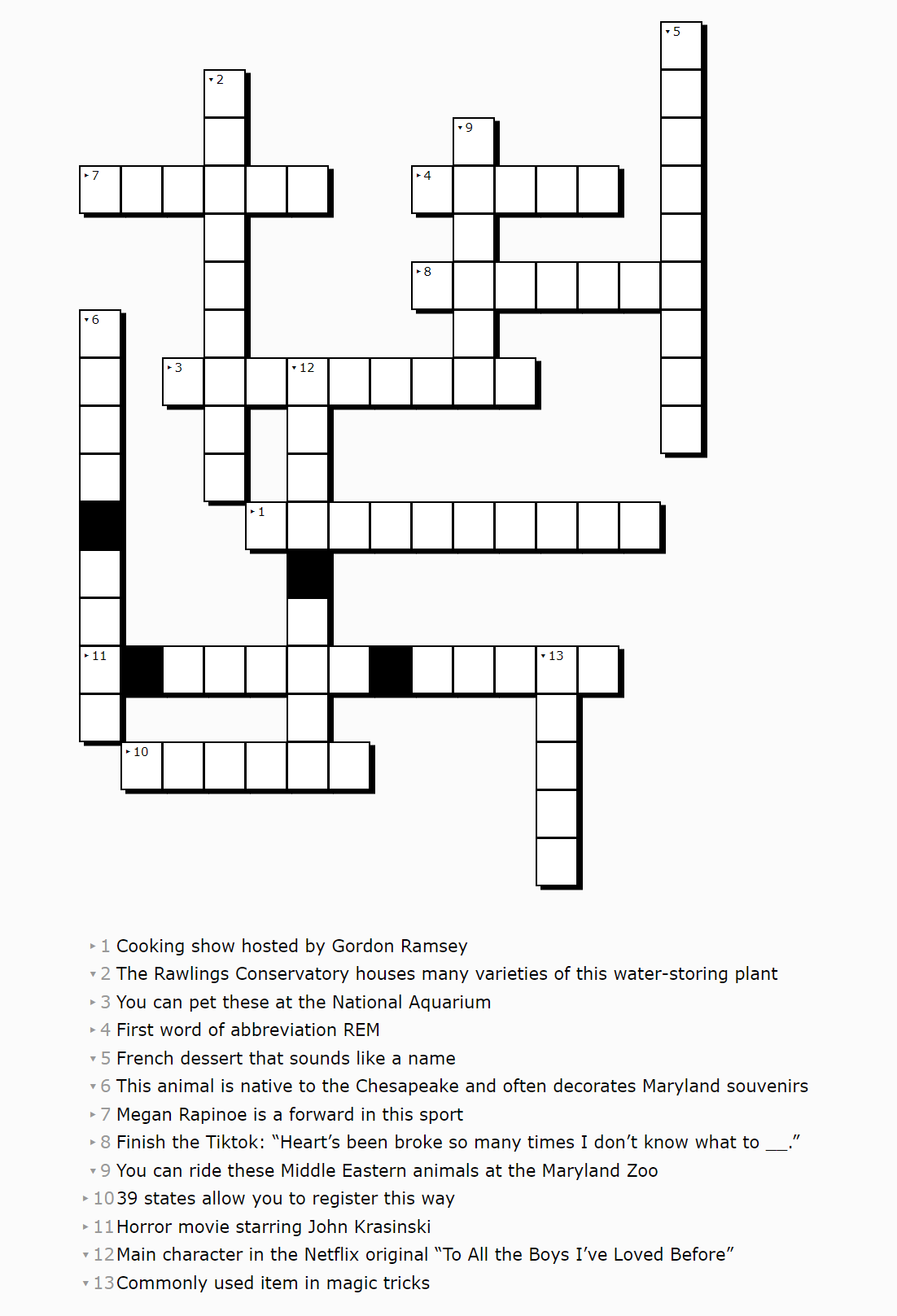 Spring Break Crossword The Quill Spring Break Crossword The Quill