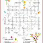 Spring Crossword Puzzle Puzzle Cheer
