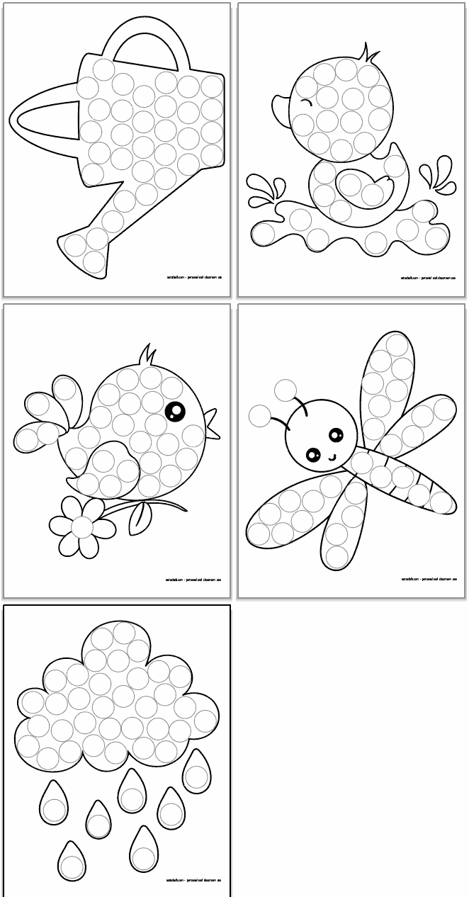 free printable dot paint worksheets