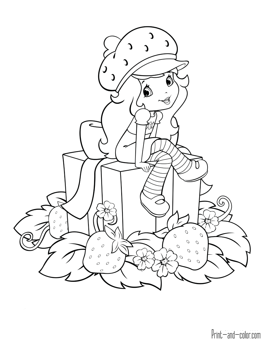 strawberry shortcake printable coloring pages