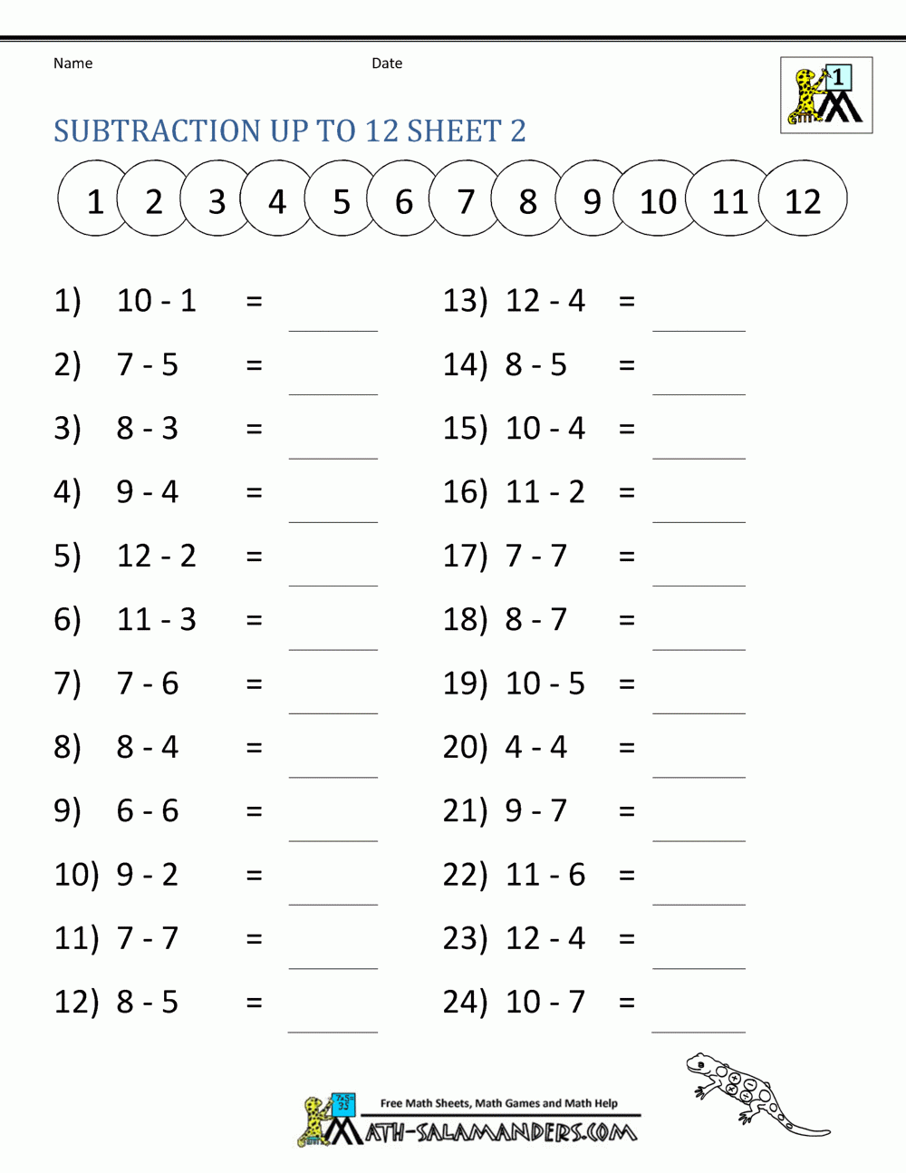 first grade math worksheets printable