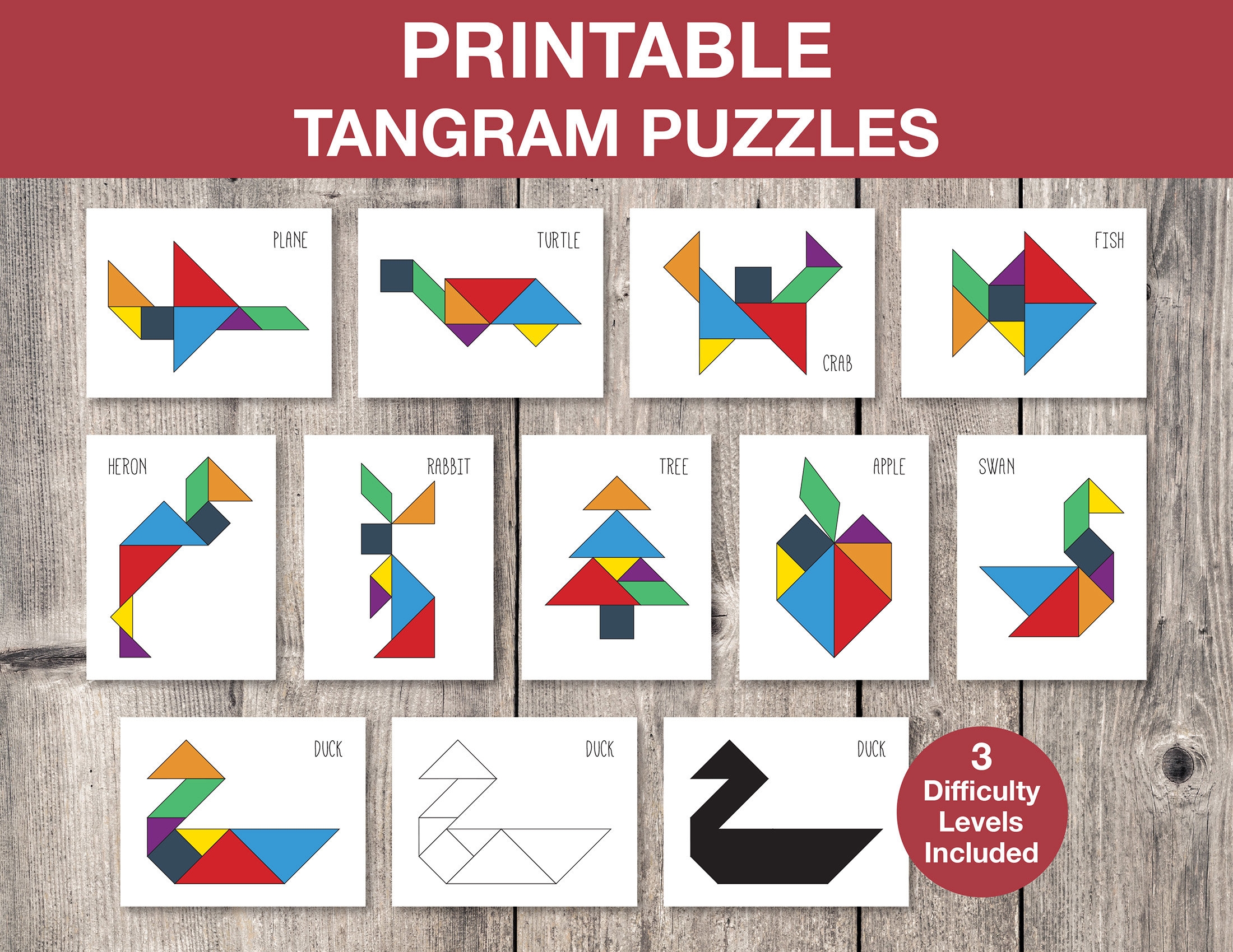 tangram puzzles printable pdf