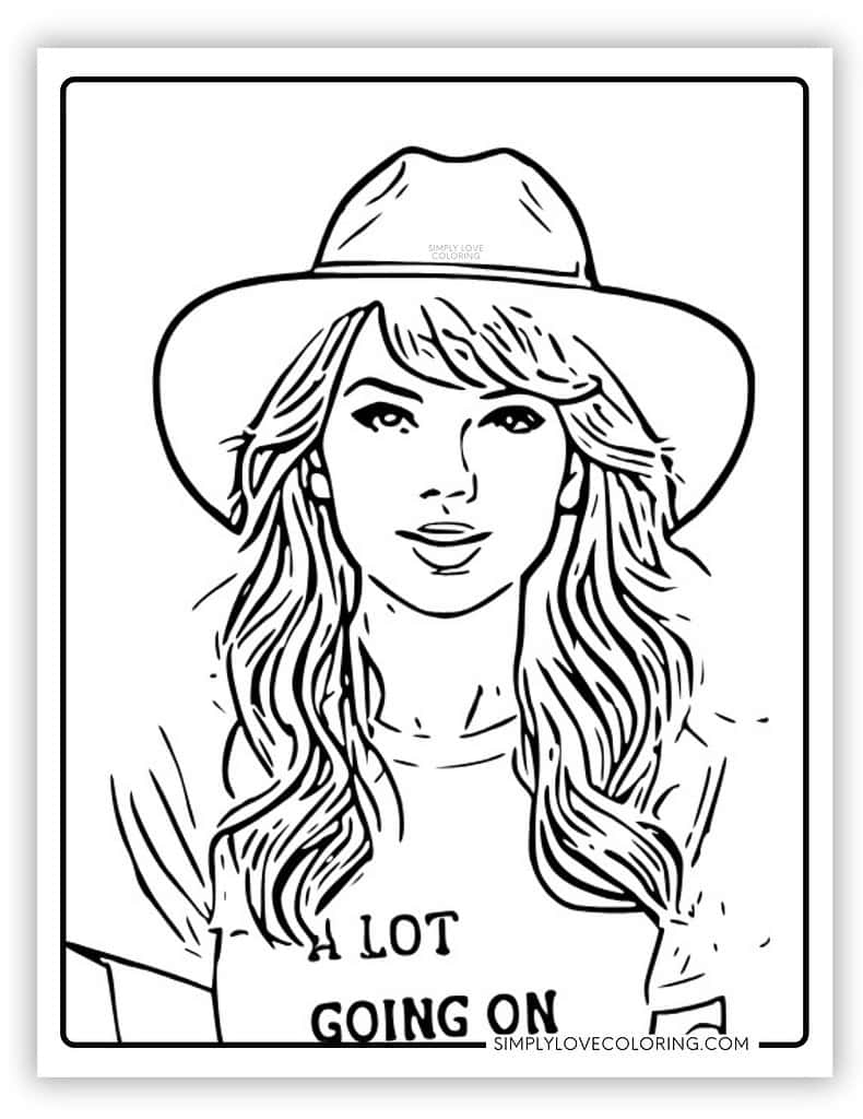 taylor swift printable coloring pages