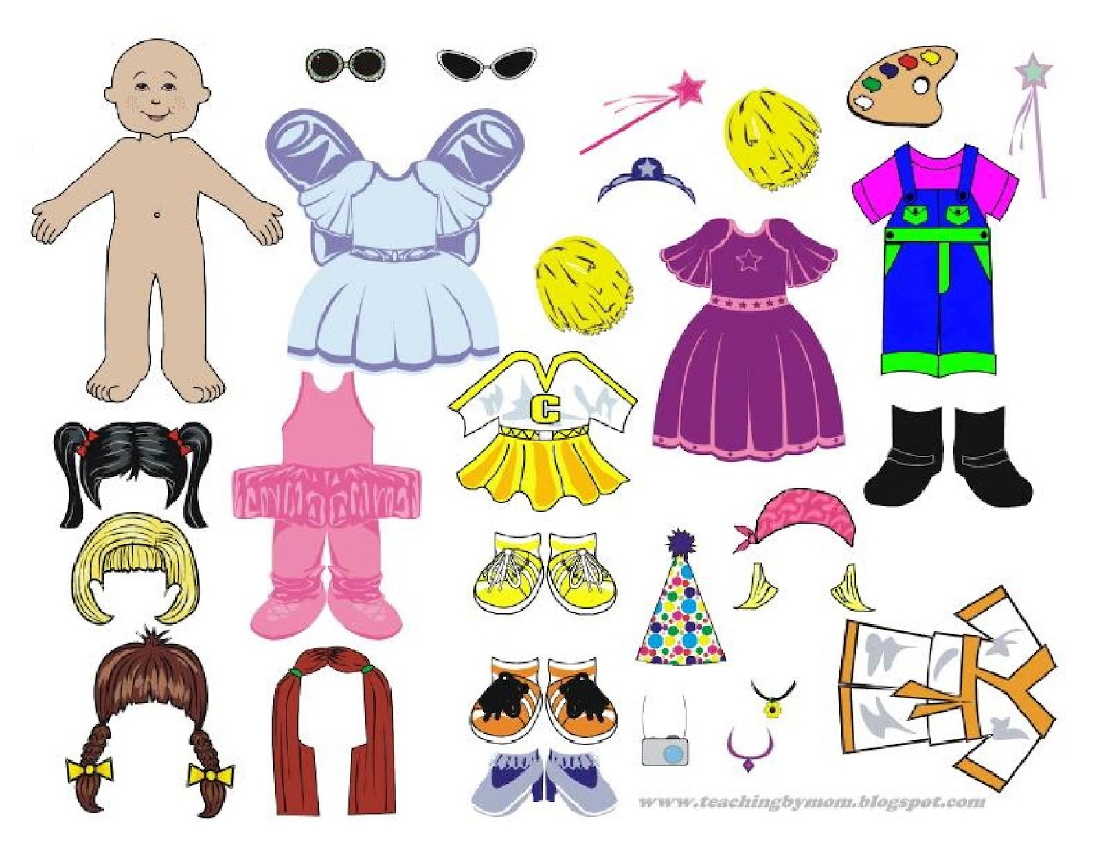 printable paper doll dress up