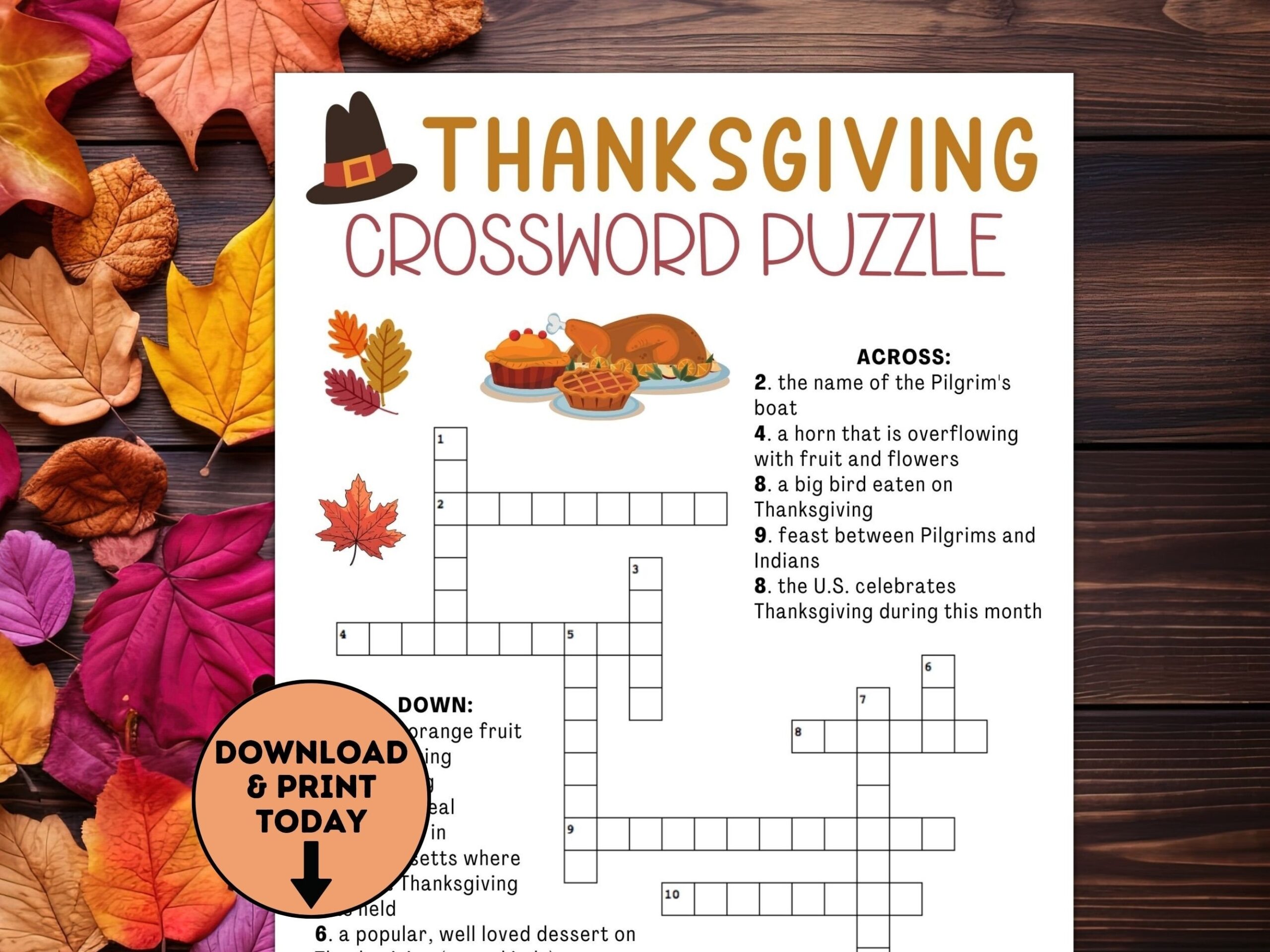 printable thanksgiving crossword puzzle printable thanksgiving crossword puzzle