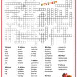 Thanksgiving Word Fill In Puzzle Puzzle Cheer