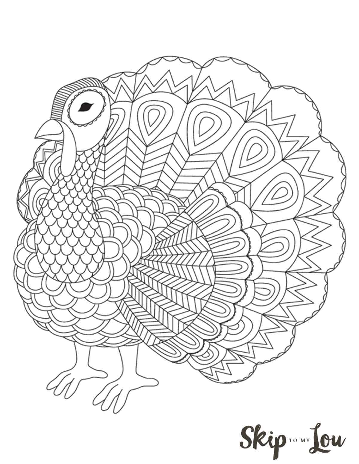 free printable cute thanksgiving coloring pages