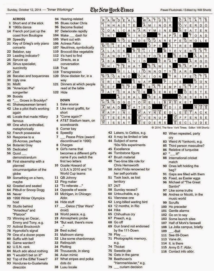 The New York Times Crossword In Gothic 10 12 14 Inner Workings The New York Times Crossword In Gothic 10 12 14 Inner Workings