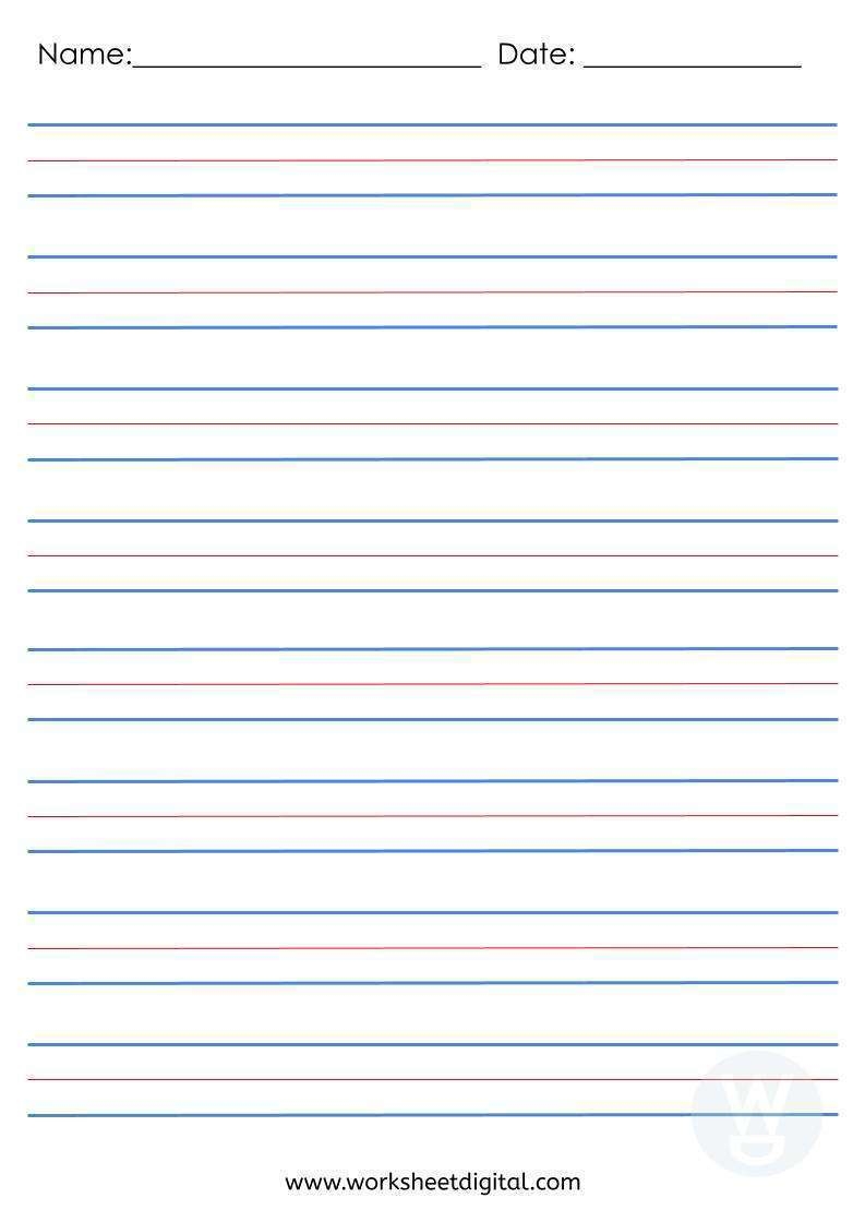 printable 3 lined paper