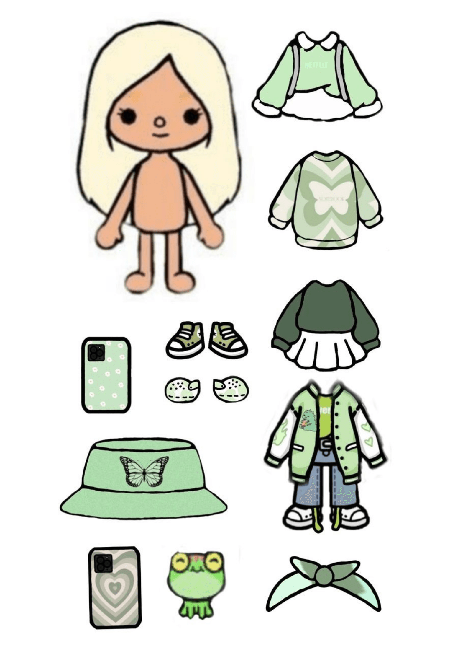 toca boca printable paper doll