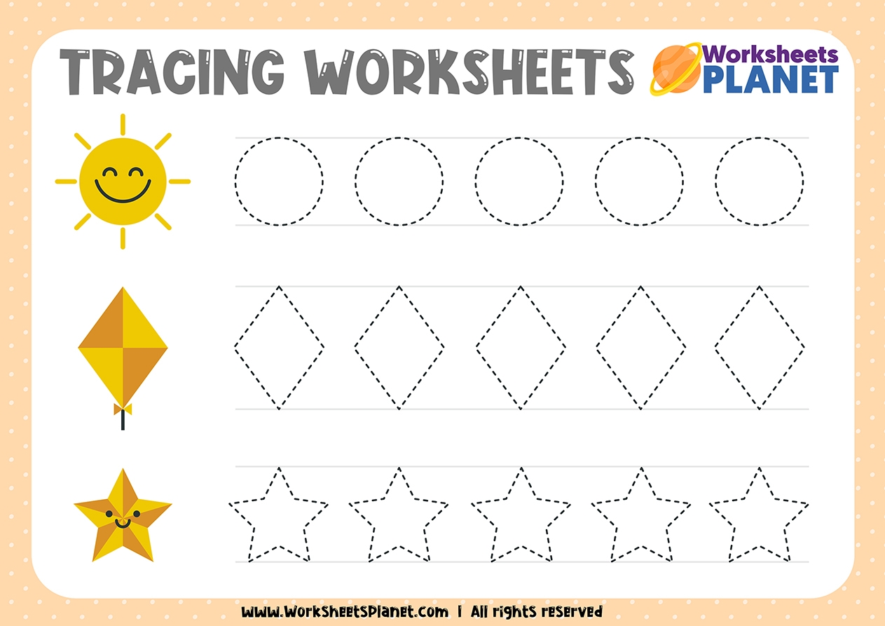 tracing lines worksheets printable pdf