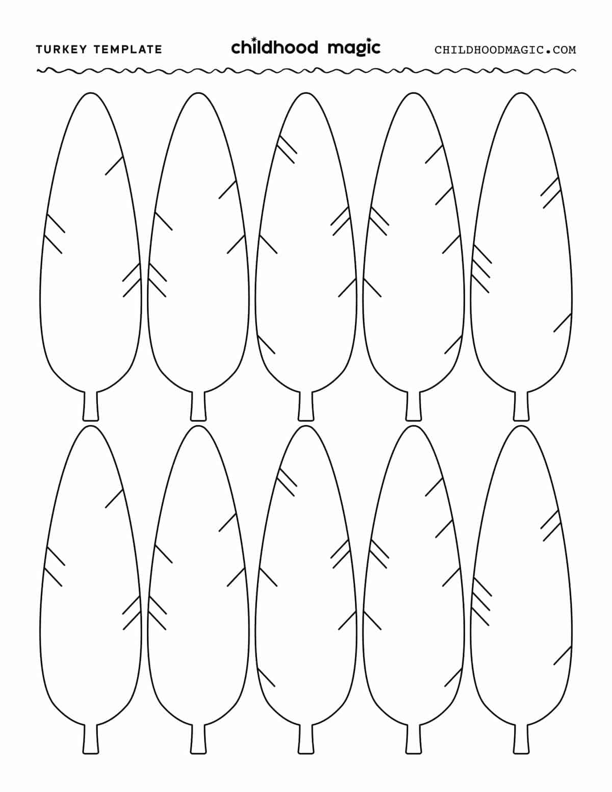 turkey template printable pdf