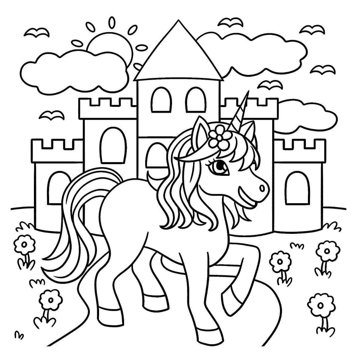 printable coloring pages of unicorns