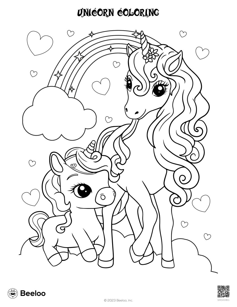printable unicorn coloring pages
