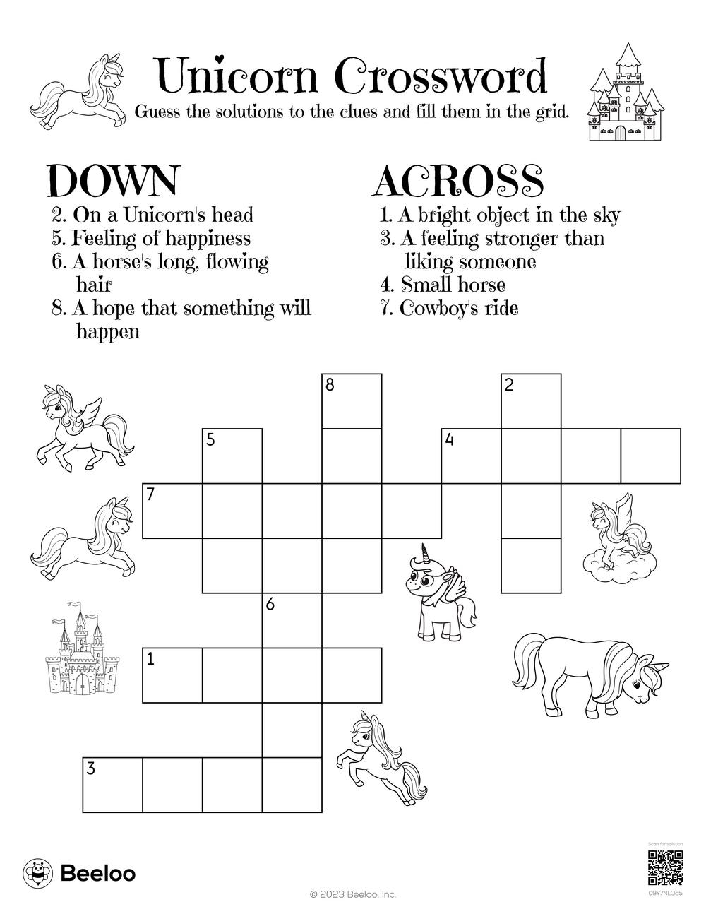 children's crossword puzzles printable