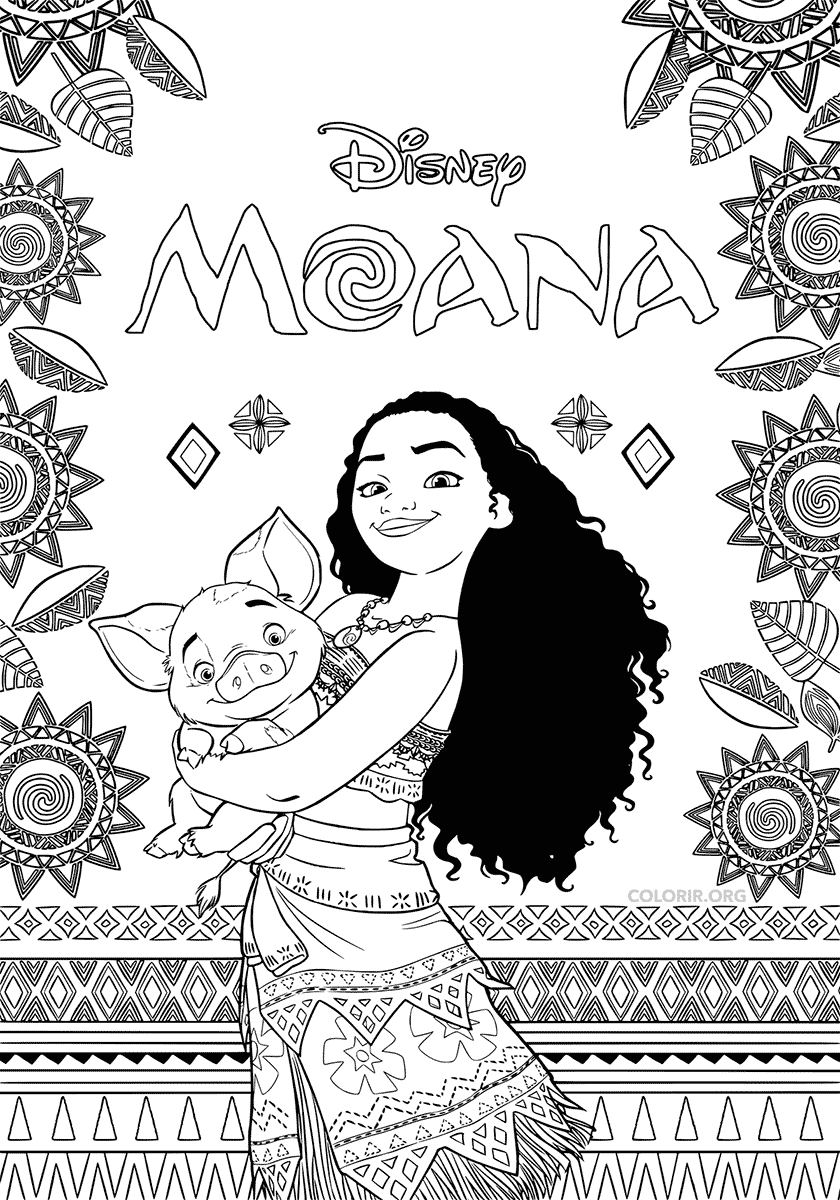 moana coloring pages printable