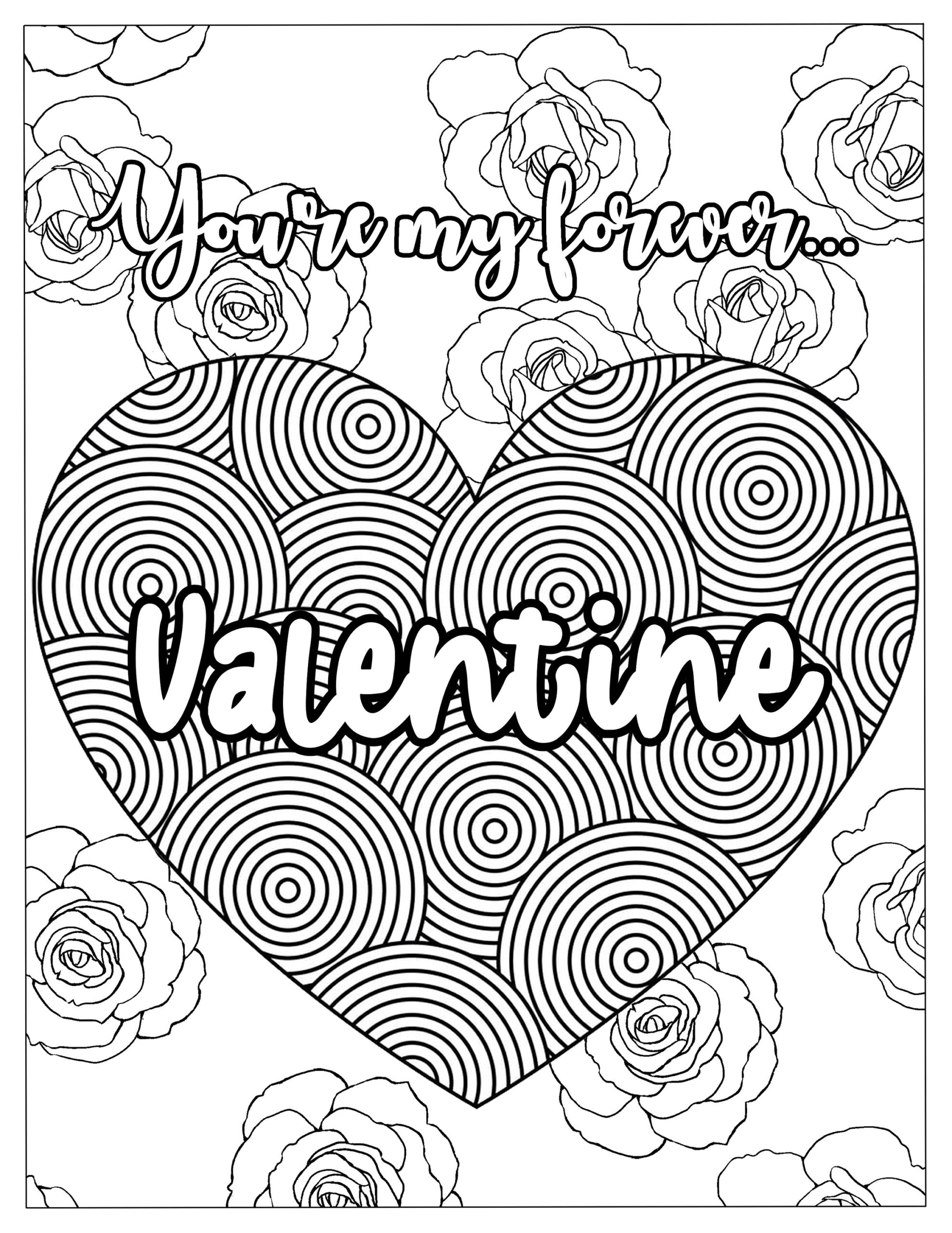 printable coloring pages for valentine's day