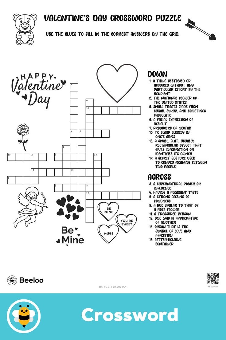 Valentine s Day Crossword Puzzle Valentine s Day Crossword Puzzle