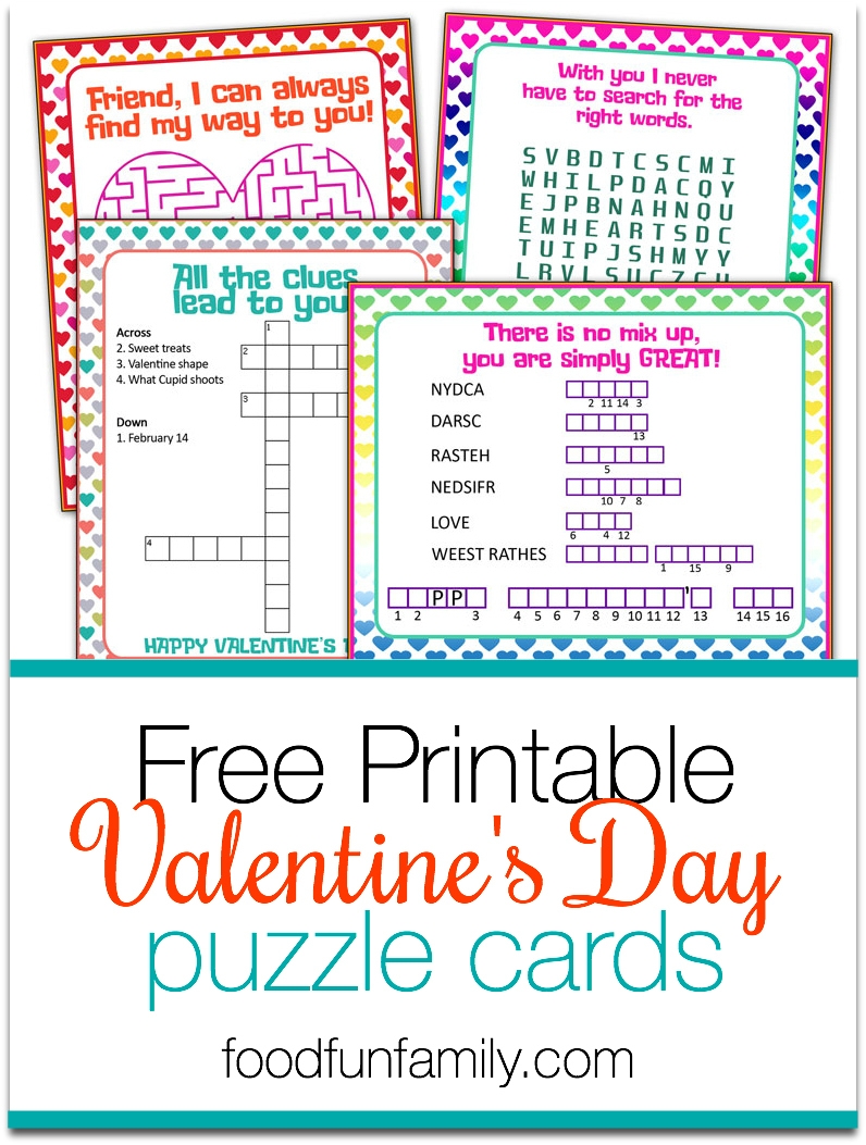 Valentine s Day Puzzle Cards A Free Printable 