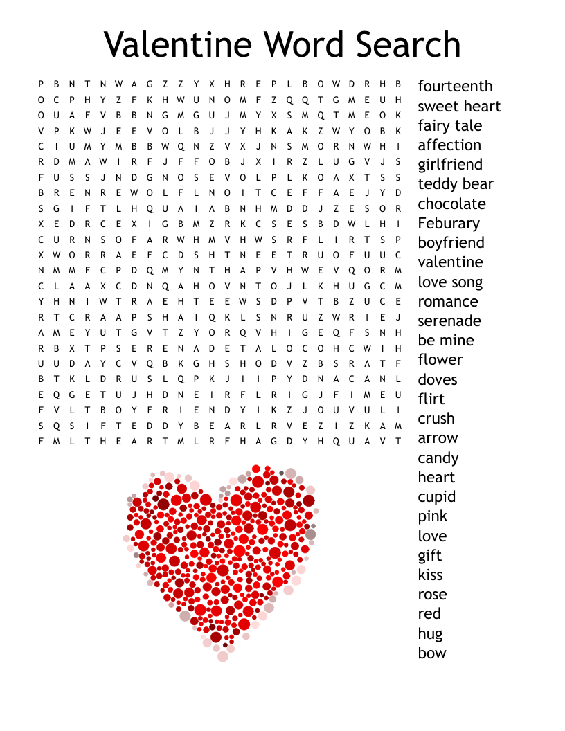 valentine's day puzzles printable